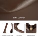 LA FESTIN Leather Hobo Crossbody Bags for Women Work Tote Purse Shoulder Bag with Adjustable Strap Trendy Travel Purse