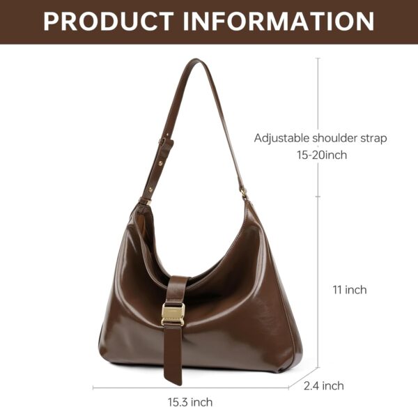 LA FESTIN Leather Hobo Crossbody Bags for Women Work Tote Purse Shoulder Bag with Adjustable Strap Trendy Travel Purse