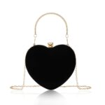 Lanpet Women Heart Shaped Evening Bag Mini Clutch Purse Chain Strap Shoulder Bag Handbag for Wedding Cocktail Party …