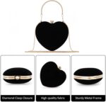 Lanpet Women Heart Shaped Evening Bag Mini Clutch Purse Chain Strap Shoulder Bag Handbag for Wedding Cocktail Party …