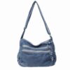 Large Denim Purses for Women Denim Shoulder Bag Crossbody Casual Retro Lightweight Tote Handbags