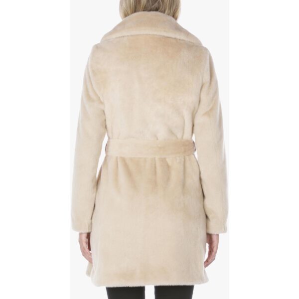 Laundry by Shelli Segal Womens Beige Faux Fur Wrap Coat Outerwear XXL BHFO 8527