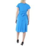 Lauren Ralph Lauren Womens Blue Scoop Neck Knee-Length Midi Dress 14 BHFO 6054