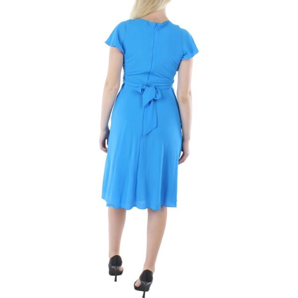 Lauren Ralph Lauren Womens Blue Scoop Neck Knee-Length Midi Dress 14 BHFO 6054