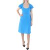 Lauren Ralph Lauren Womens Blue Scoop Neck Knee-Length Midi Dress 14 BHFO 6054