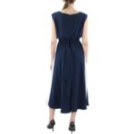 Lauren Ralph Lauren Womens Raukty Navy Crepe Colorblock Midi Dress 0 BHFO 9329