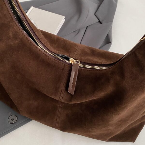 Leather Hobo Bags for Women Brown Purses Suede Purse Slouchy Tote Bag Suede Tote Bag Fall Purses Handbag