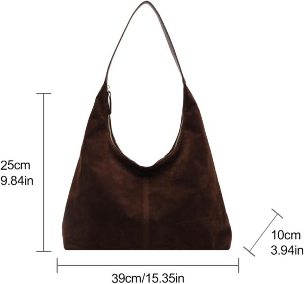 Leather Hobo Bags for Women Brown Purses Suede Purse Slouchy Tote Bag Suede Tote Bag Fall Purses Handbag