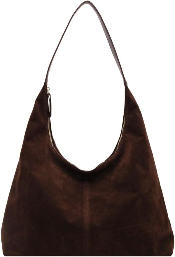 Leather Hobo Bags for Women Brown Purses Suede Purse Slouchy Tote Bag Suede Tote Bag Fall Purses Handbag