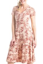 Legendary Whitetails Women's Printed Knit Midi Short Sleeve Dress