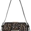 Leopard Print Shoulder Bag Cheetah Print Hobo Handbag Women Leather Vintage Clutch Handbag Purse