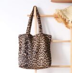 Leopard Shoulder Bag Soft & Lightweight Large Tote Purse Handbag Travel Satchel Gift for Women