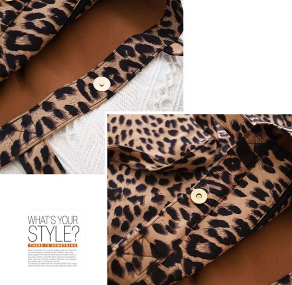 Leopard Shoulder Bag Soft & Lightweight Large Tote Purse Handbag Travel Satchel Gift for Women