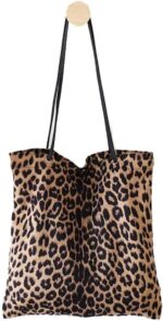 Leopard Shoulder Bag Soft & Lightweight Large Tote Purse Handbag Travel Satchel Gift for Women