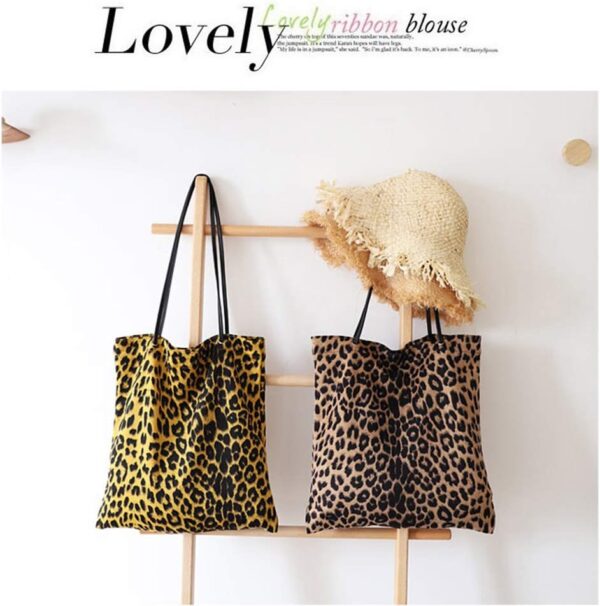 Leopard Shoulder Bag Soft & Lightweight Large Tote Purse Handbag Travel Satchel Gift for Women