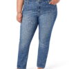 Levi Strauss Signature Women's and Women's Plus Mid Rise Straight Jeans, Available in Short, Regular and Long Inseams, Sizes 2-28