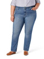 Levi Strauss Signature Women's and Women's Plus Mid Rise Straight Jeans, Available in Short, Regular and Long Inseams, Sizes 2-28