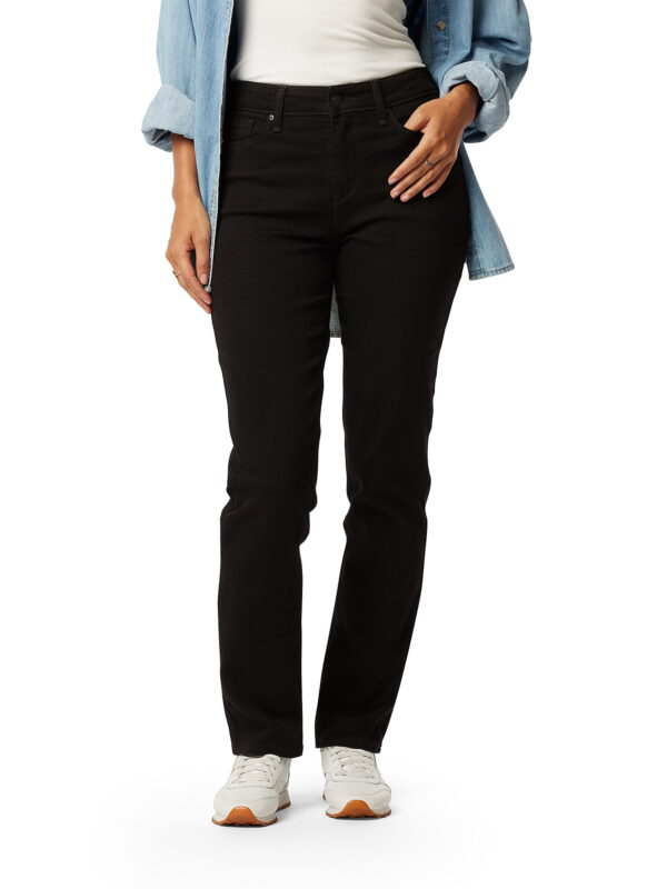 Levi Strauss Signature Women's and Women's Plus Mid Rise Straight Jeans, Available in Short, Regular and Long Inseams, Sizes 2-28