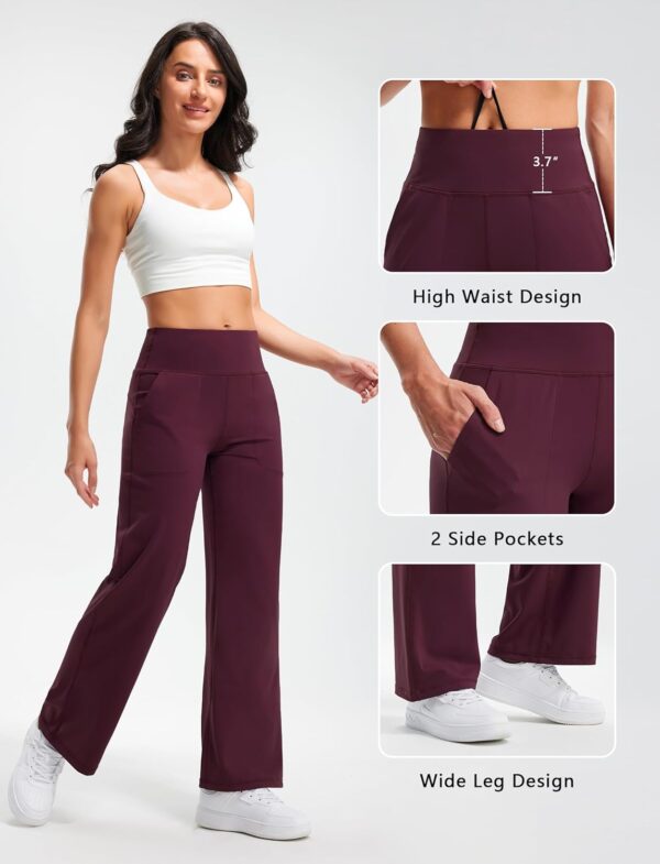 Libin Yoga Pants Women Wide Leg Pants 29"/31" High Waist Comfy Stretch Casual Loose Sweatpants Women with Pockets