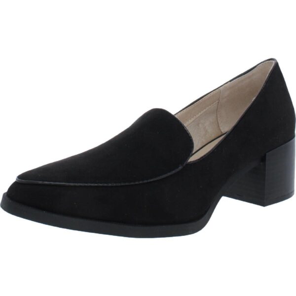 LifeStride Womens Devyn Black Microsuede Loafers Shoes 9 Wide (C,D,W) BHFO 3351