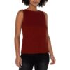 Liverpool Los Angeles Womens Red Ribbed Sleeveless Pullover Top XS BHFO 9501