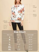 Lock and Love Women' s Flowy and Comfort Draped Long Sleeve Batwing Dolman top S-3XL Plus Size