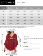 Lotusmile Womens Dressy Blouse Double Layers Mesh Shirt Ruffle 3/4 Flared Sleeve Tunic Tops