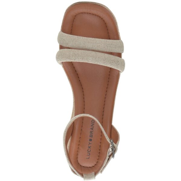 Lucky Brand Womens NASLI Beige Wedge Sandals Shoes 6.5 Medium (B,M) BHFO 0252