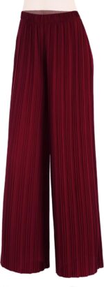 Made By Johnny Women's Pleated Wide Leg Palazzo Pants with Drawstring