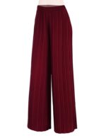 Made By Johnny Women's Pleated Wide Leg Palazzo Pants with Drawstring