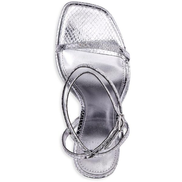 Marc Fisher LTD Womens Katin Silver Ankle Strap Shoes 5 Medium (B,M) BHFO 1506