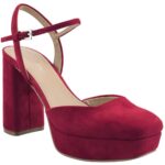 Marc Fisher Womens Nazira Red Slingback Heels Shoes 7.5 Medium (B,M) BHFO 7433