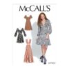 McCall's Patterns M7802E5 McCall's Women's Open Neckline Dress Sewing Patterns, Sizes 14-22, 14-16-18-20-22, White