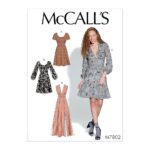 McCall's Patterns M7802E5 McCall's Women's Open Neckline Dress Sewing Patterns, Sizes 14-22, 14-16-18-20-22, White