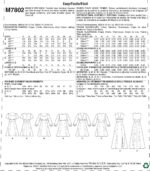 McCall's Patterns M7802E5 McCall's Women's Open Neckline Dress Sewing Patterns, Sizes 14-22, 14-16-18-20-22, White