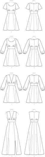 McCall's Patterns M7802E5 McCall's Women's Open Neckline Dress Sewing Patterns, Sizes 14-22, 14-16-18-20-22, White