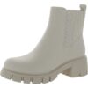 Mia Womens Rigo Ivory Pull On Chelsea Boots Shoes 8.5 Medium (B,M) BHFO 6864