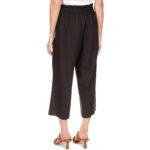 MICHAEL Michael Kors Womens Black Linen Tie Front Wide Leg Pants L BHFO 0912