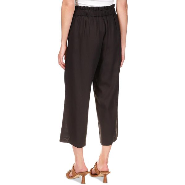 MICHAEL Michael Kors Womens Black Linen Tie Front Wide Leg Pants L BHFO 0912