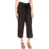 MICHAEL Michael Kors Womens Black Linen Tie Front Wide Leg Pants L BHFO 0912