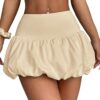 Milumia Women Y2K Bubble Mini Skirt High Waist Ruffle Hem Summer A Line Short Skirts