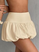 Milumia Women Y2K Bubble Mini Skirt High Waist Ruffle Hem Summer A Line Short Skirts