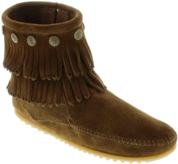 Minnetonka Women's Double-Fringe Side-Zip Boot