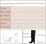 Modatope Knee High Boots Women Fold Over Knee High Boots Chunky High Heels Long Boots Zipper Pointed Toe Dress Tall Boots for Women