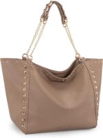 Montana West Oversize Tote Bag for Women Shoulder Purses with Chain Handbags