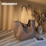 Montana West Oversize Tote Bag for Women Shoulder Purses with Chain Handbags