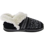 Muk Luks Womens Magdalena B/W Scuff Slippers Shoes 7-8 Medium (B,M) BHFO 1561