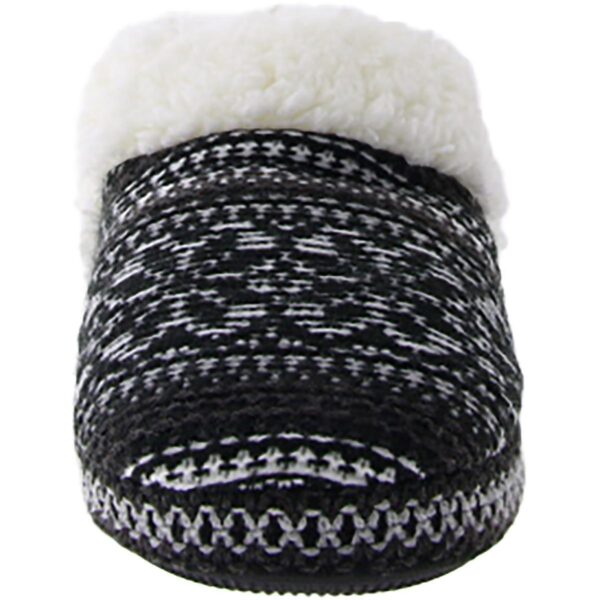 Muk Luks Womens Magdalena B/W Scuff Slippers Shoes 7-8 Medium (B,M) BHFO 1561