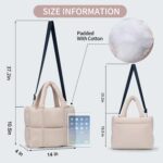 NAARIIAN women large puffer purse puffy tote bags dupes light weight handmade nylon bag woven shoulder handbag