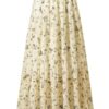 NASHALYLY Women's Chiffon Elastic High Waist Pleated A-Line Flared Maxi Skirts